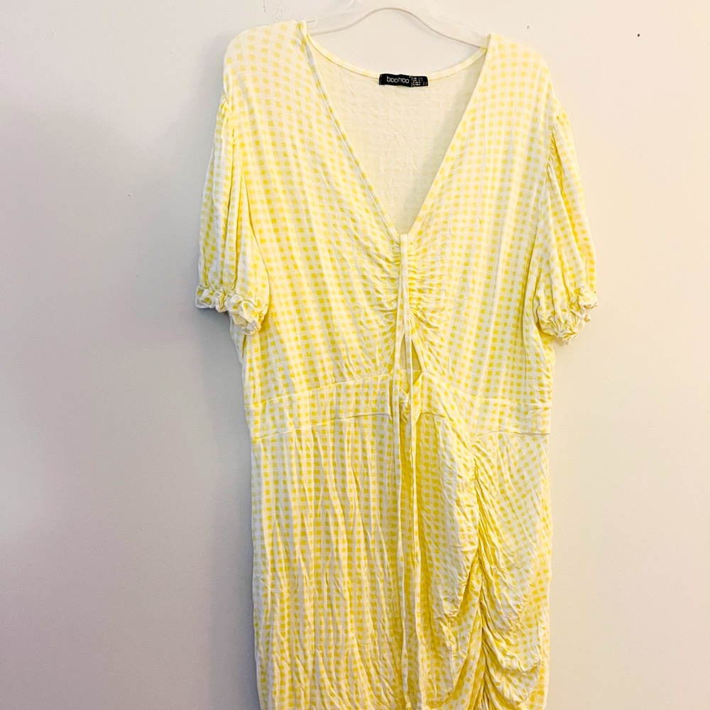 yellow gingham dress